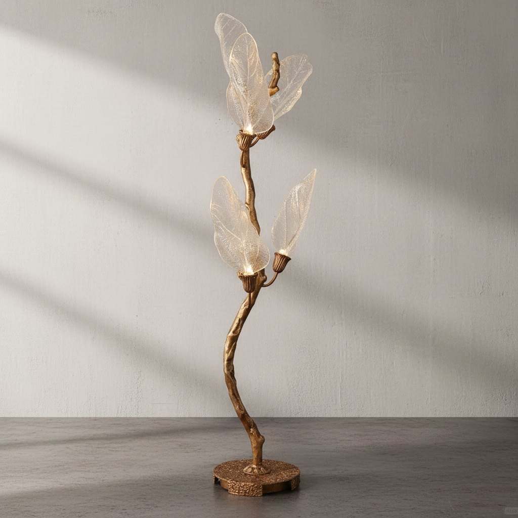 Luster Gaze Verdant Petal Resin Chandelier - Background Shot