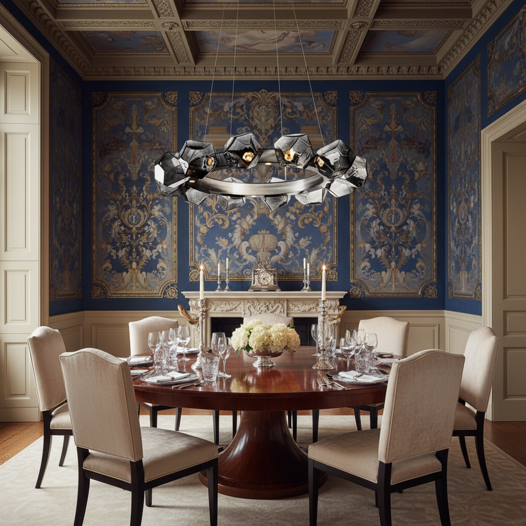 Luster Gaze Aura Disc Modern LED Chandelier - formal American dining room
