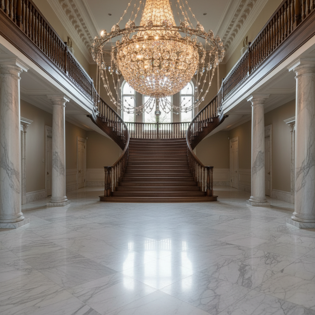 Luster Gaze Grand Regency Tiered Chandelier - American estate entrance hall