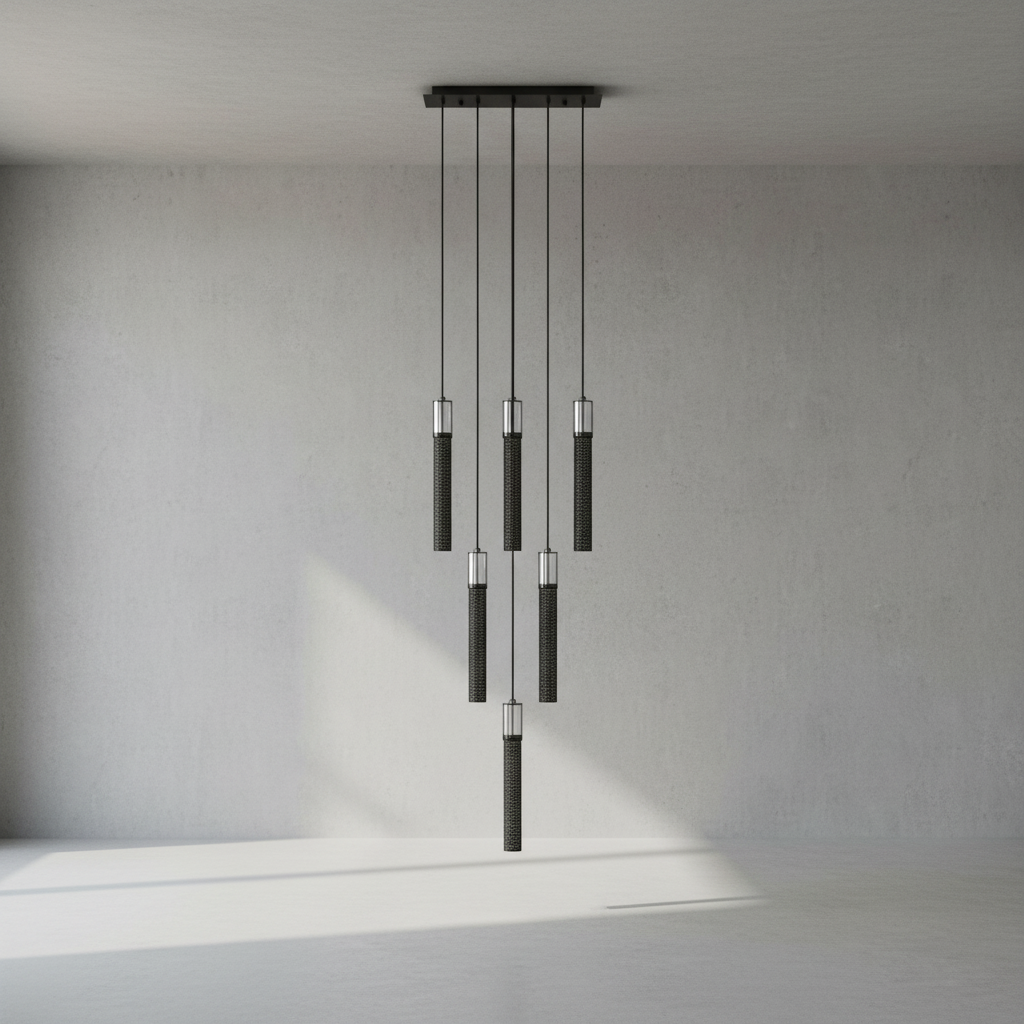 Luster Gaze Radiant Cascade Cylinder Chandelier 13-Light - Background Shot