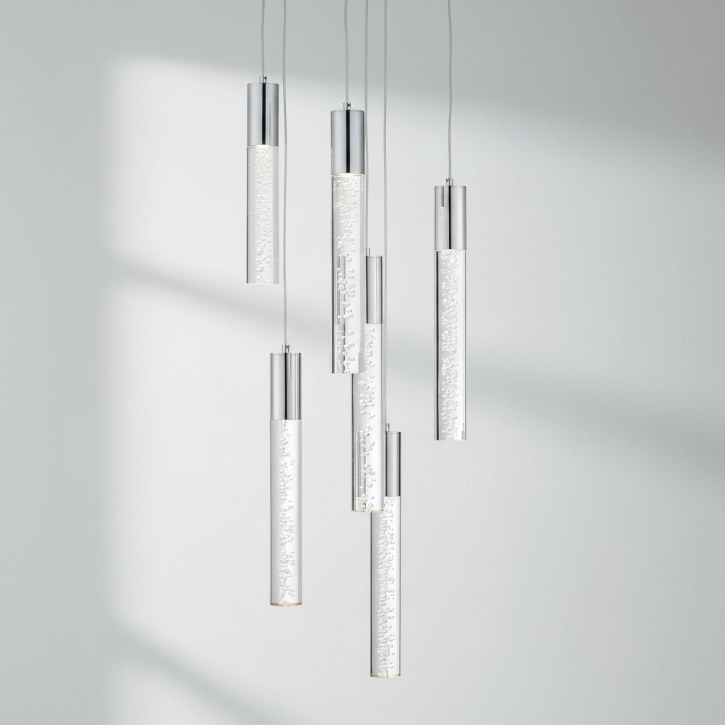 Luster Gaze Radiant Cascade Cylinder Chandelier 13-Light - Background Shot