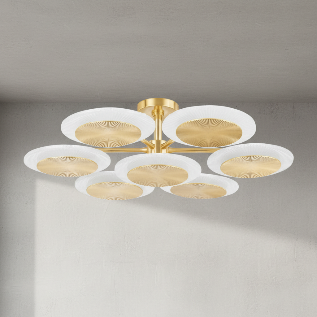 Luster Gaze Glacial Radiance Round Chandelier - Background Shot