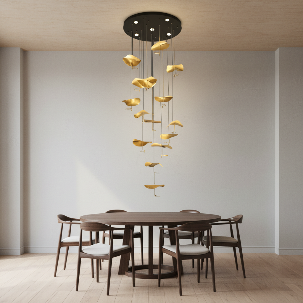 Luster Gaze Veridian Bloom Multi-Light Chandelier - Background Shot