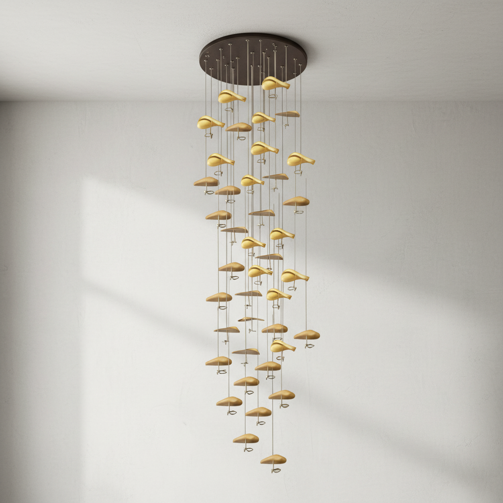 Luster Gaze Veridian Bloom Multi-Light Chandelier - Background Shot
