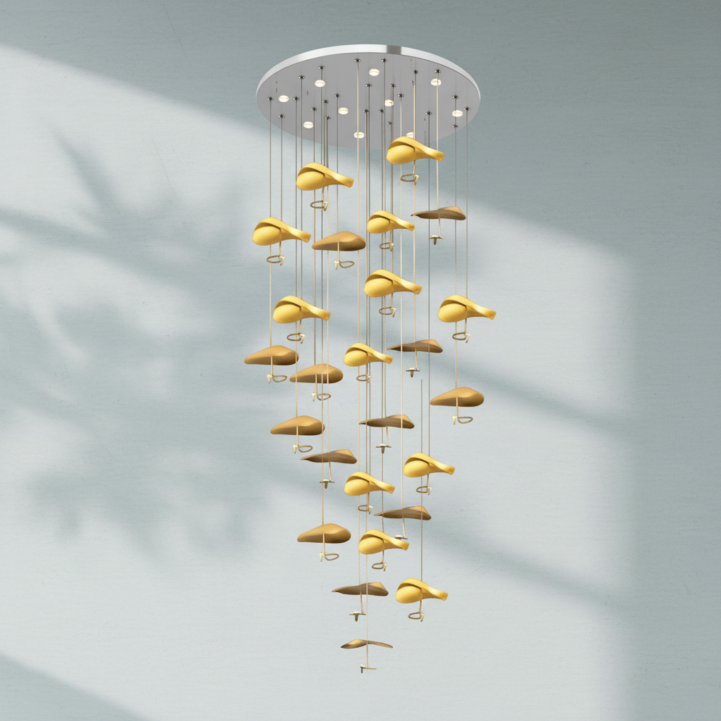 Luster Gaze Veridian Bloom Multi-Light Chandelier - Background Shot