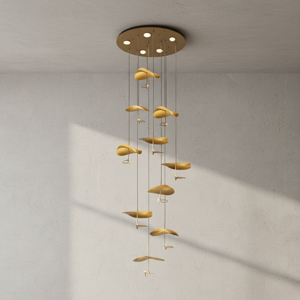 Luster Gaze Veridian Bloom Multi-Light Chandelier - Background Shot