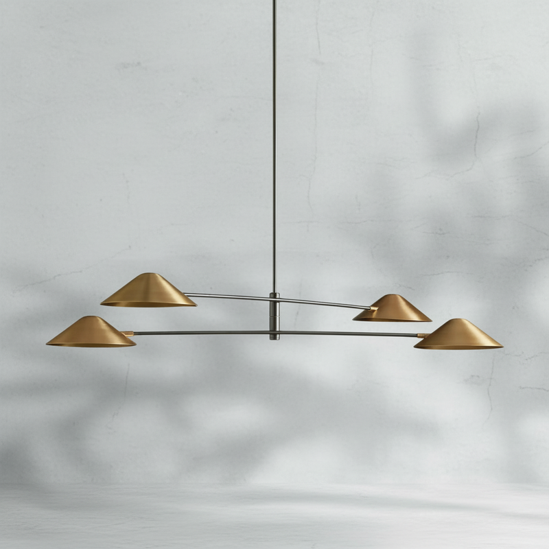 Luster Gaze Aura Grandeur 4-Light Linear Chandelier - Background Shot