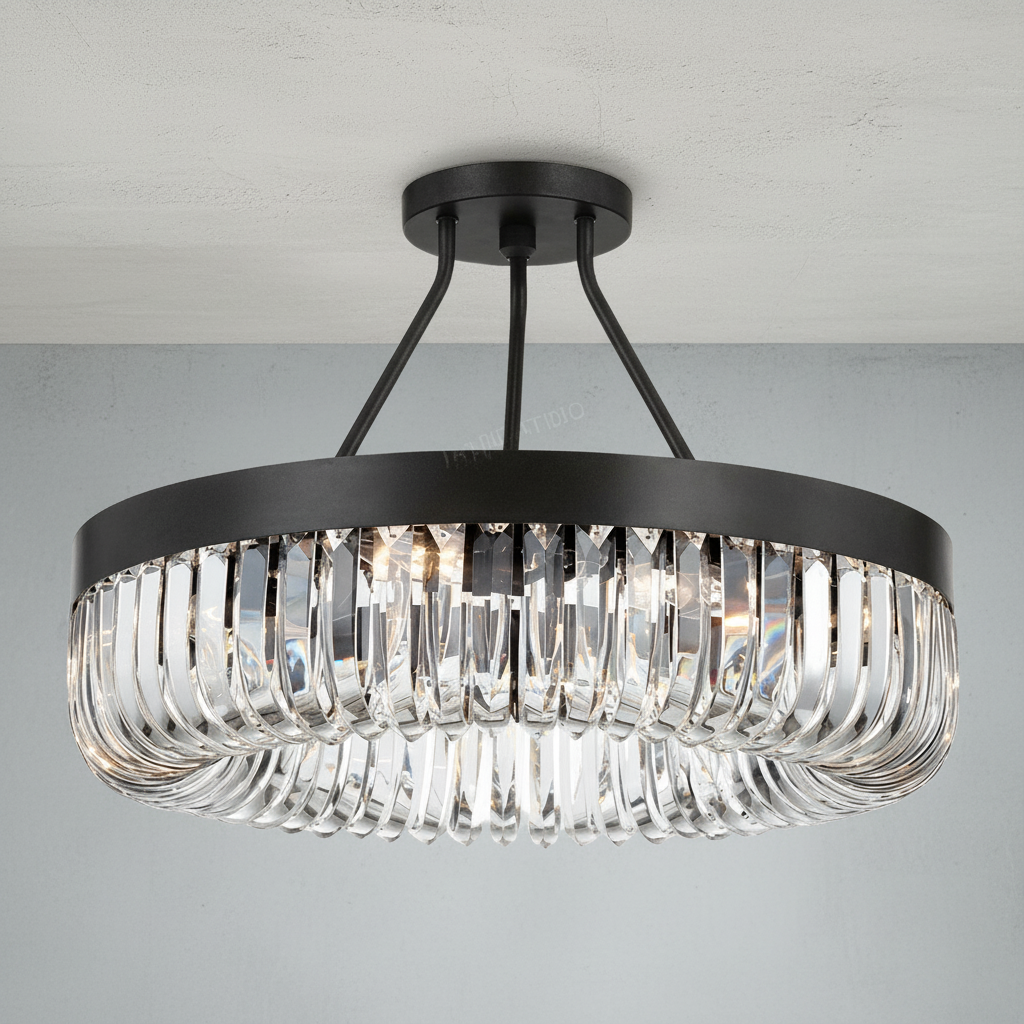 Luster Gaze Regal Radiance 1-Tier 8-Light Round Chandelier - Background Shot