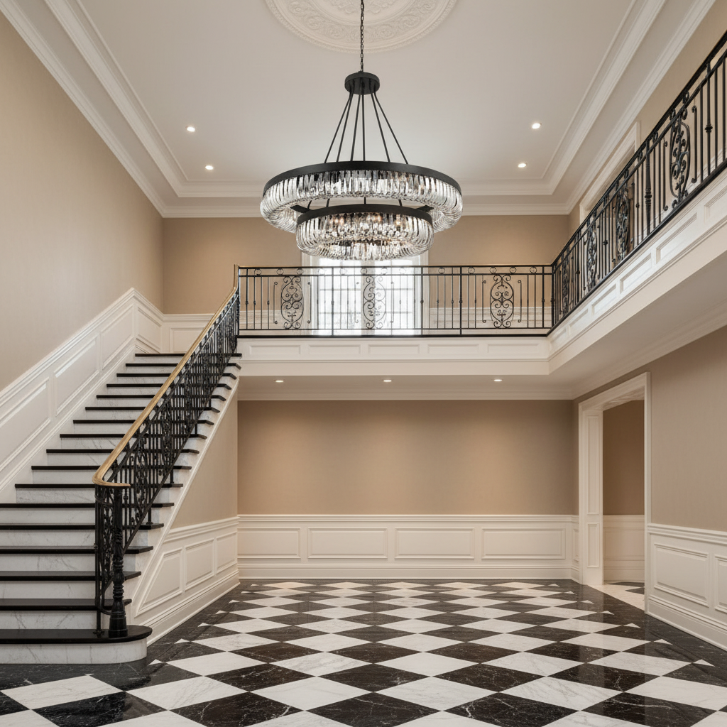 Luster Gaze Grand Lumina 2-Tier 26 Light Chandelier - grand American estate foyer