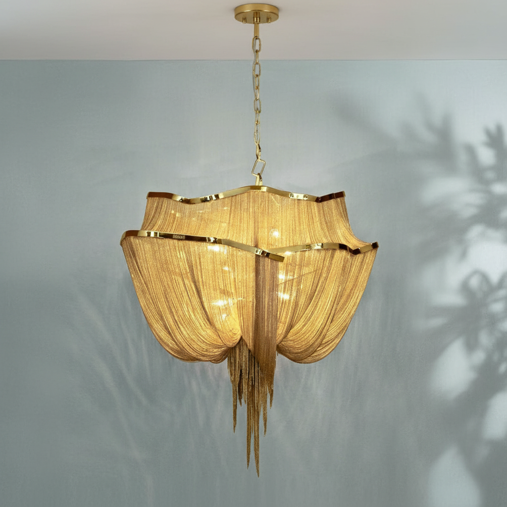 Luster Gaze Alisa Double-Layer 7-Light Chandelier - Background Shot