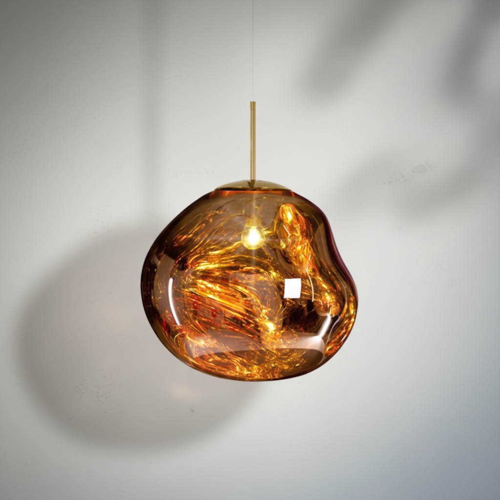Luster Gaze Molten Glass Orb Chandelier - Background Shot