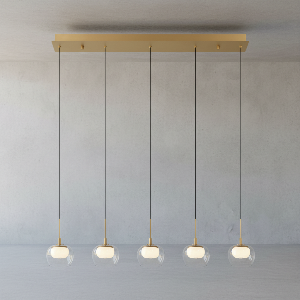 Luster Gaze Aura Stream Linear LED Chandelier - Background Shot