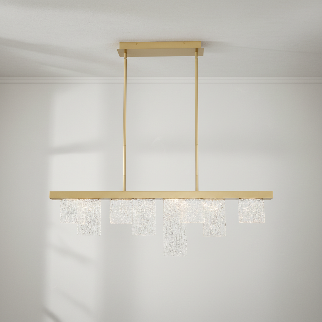 Luster Gaze Aura Stream Linear LED Chandelier - Background Shot