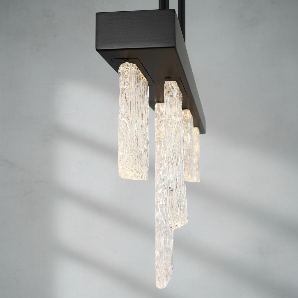 Luster Gaze Aura Stream Linear LED Chandelier - Background Shot