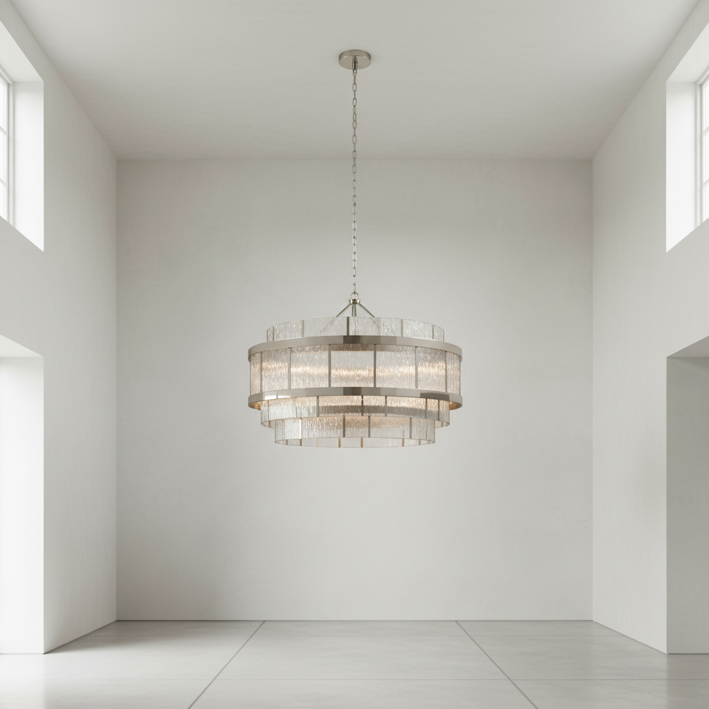 Luster Gaze Aura Stream Linear LED Chandelier - Background Shot
