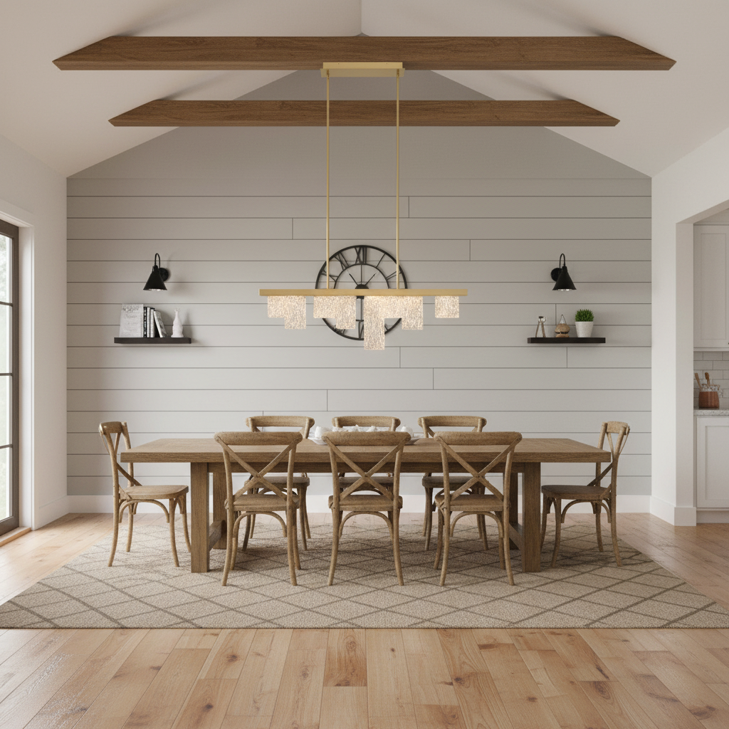 Luster Gaze Harper Linear LED Chandelier - modern American farmhouse dining room