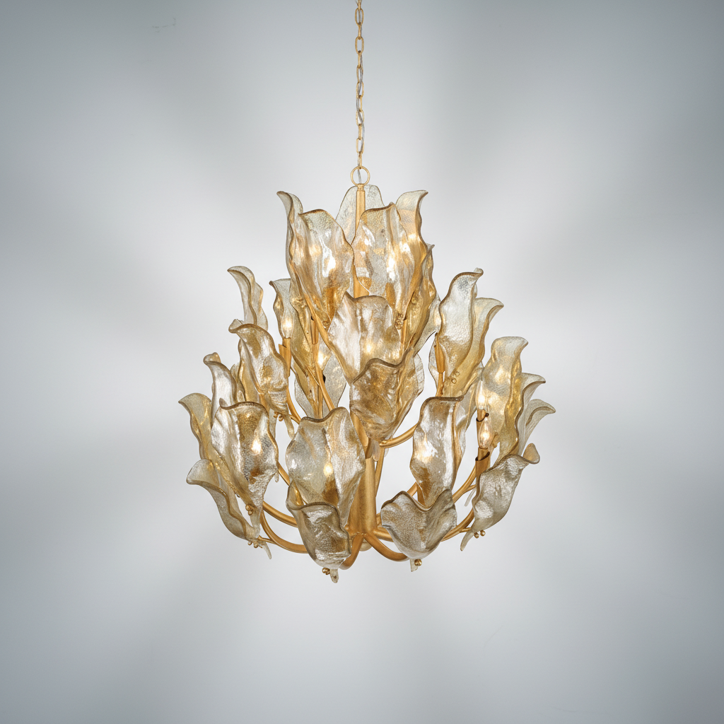 Luster Gaze Aura Grandeur Round Chandelier - Background Shot