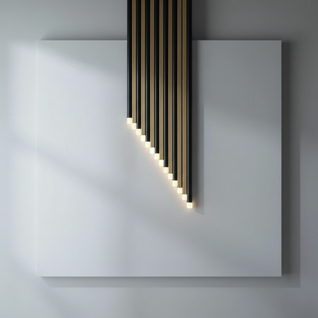 Luster Gaze Aura Cascade Linear LED Chandelier - Background Shot