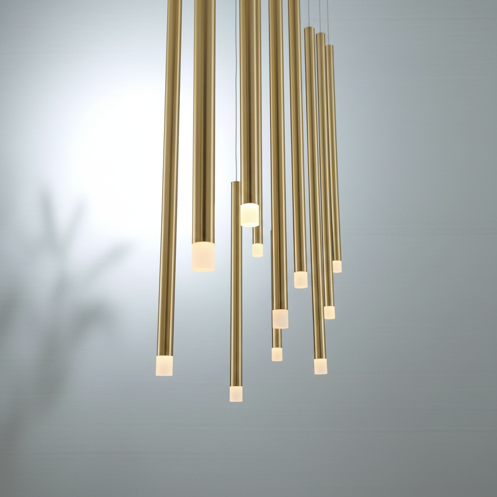 Luster Gaze Aura Cascade Linear LED Chandelier - Background Shot