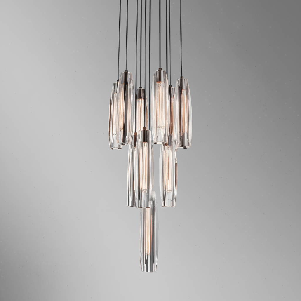 Luster Gaze Chapt Crystal 10-Light Round Chandelier - Studio Shot