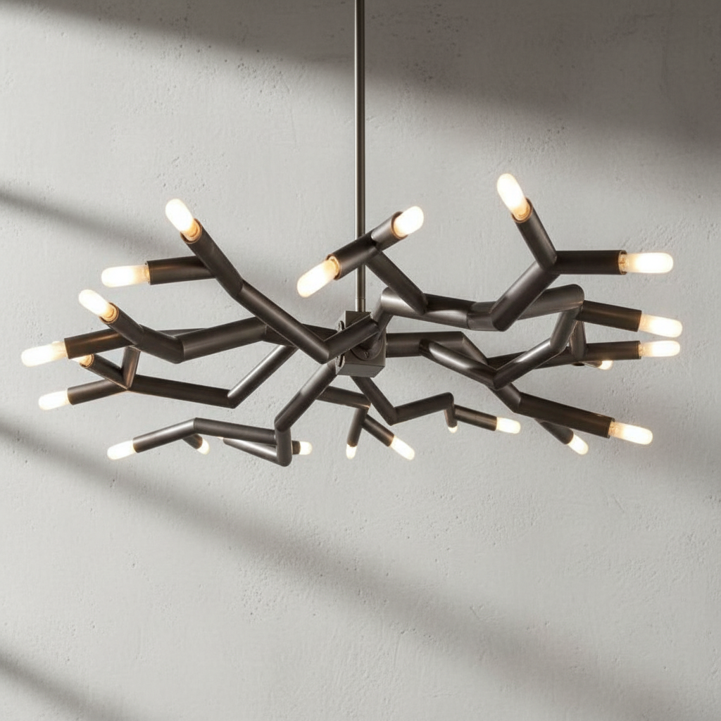 Luster Gaze Veridian Bloom Circular Chandelier - Background Shot