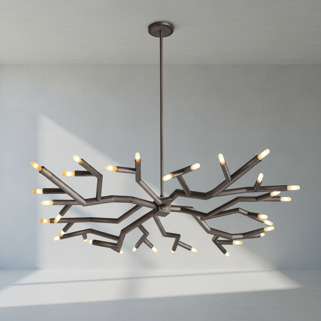 Luster Gaze Veridian Bloom Circular Chandelier - Background Shot