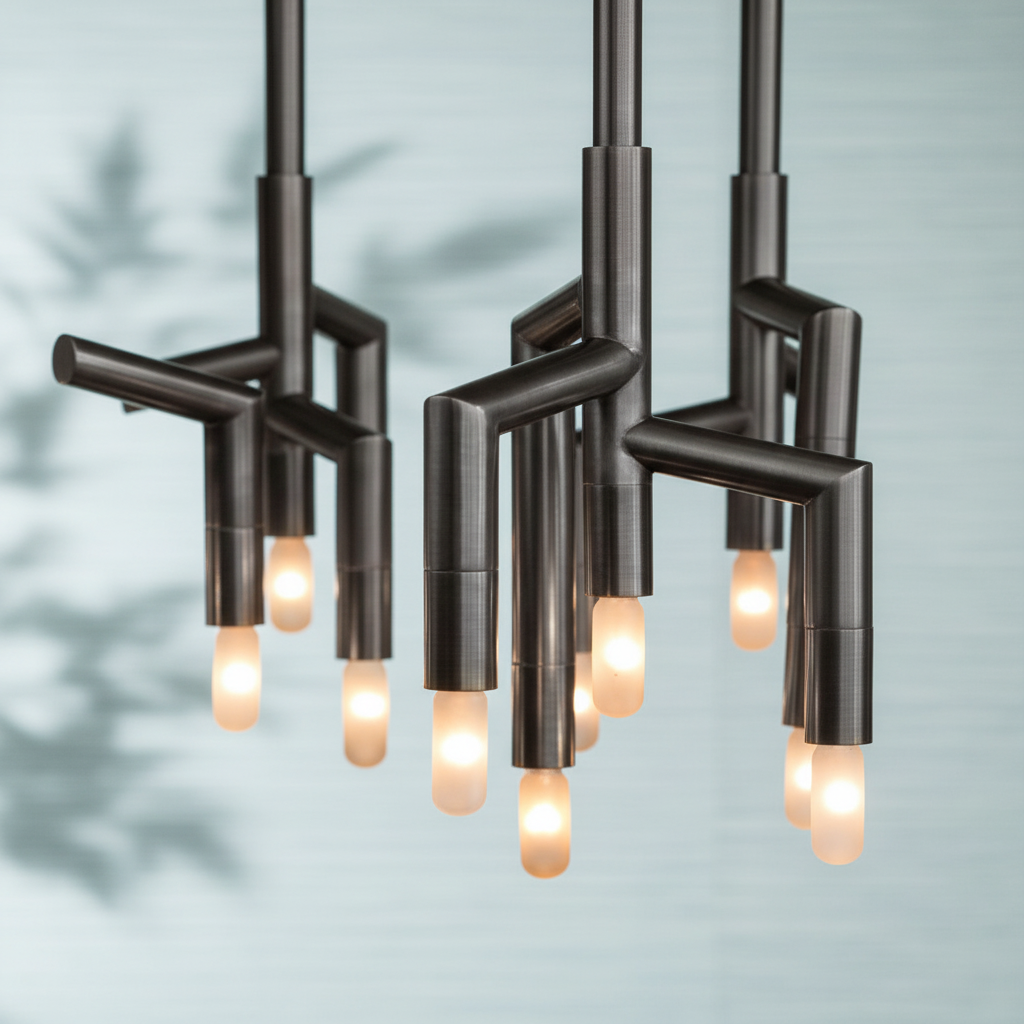 Luster Gaze Verdant Bloom Linear Chandelier - Background Shot