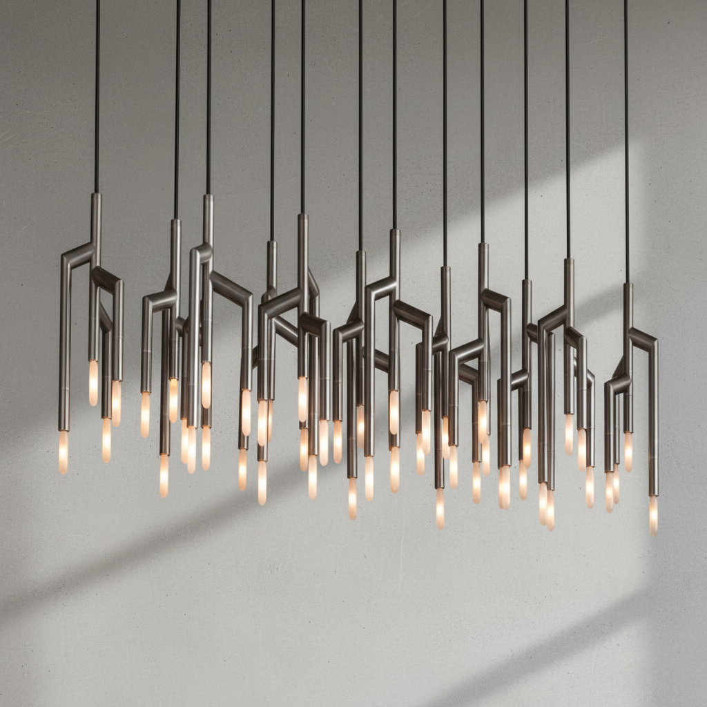 Luster Gaze Verdant Bloom Linear Chandelier - Background Shot