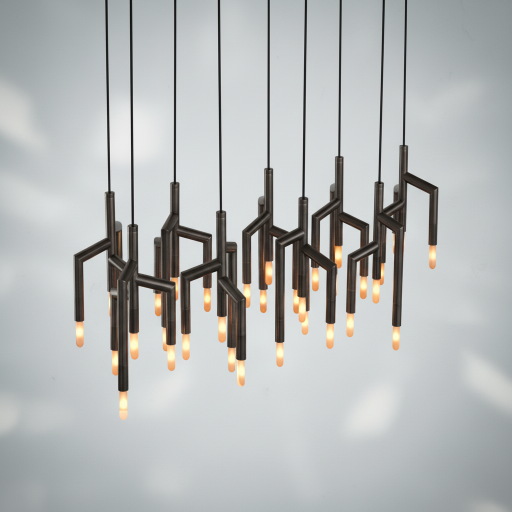 Luster Gaze Verdant Bloom Linear Chandelier - Background Shot