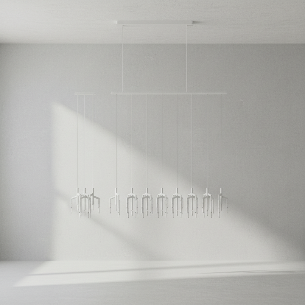 Luster Gaze Verdant Bloom Linear Chandelier - Background Shot
