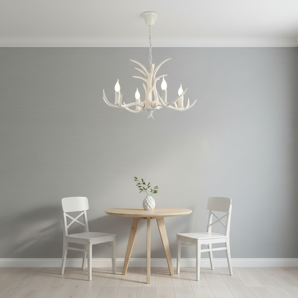 Luster Gaze Rustic Antler Candelabra Chandelier - Background Shot