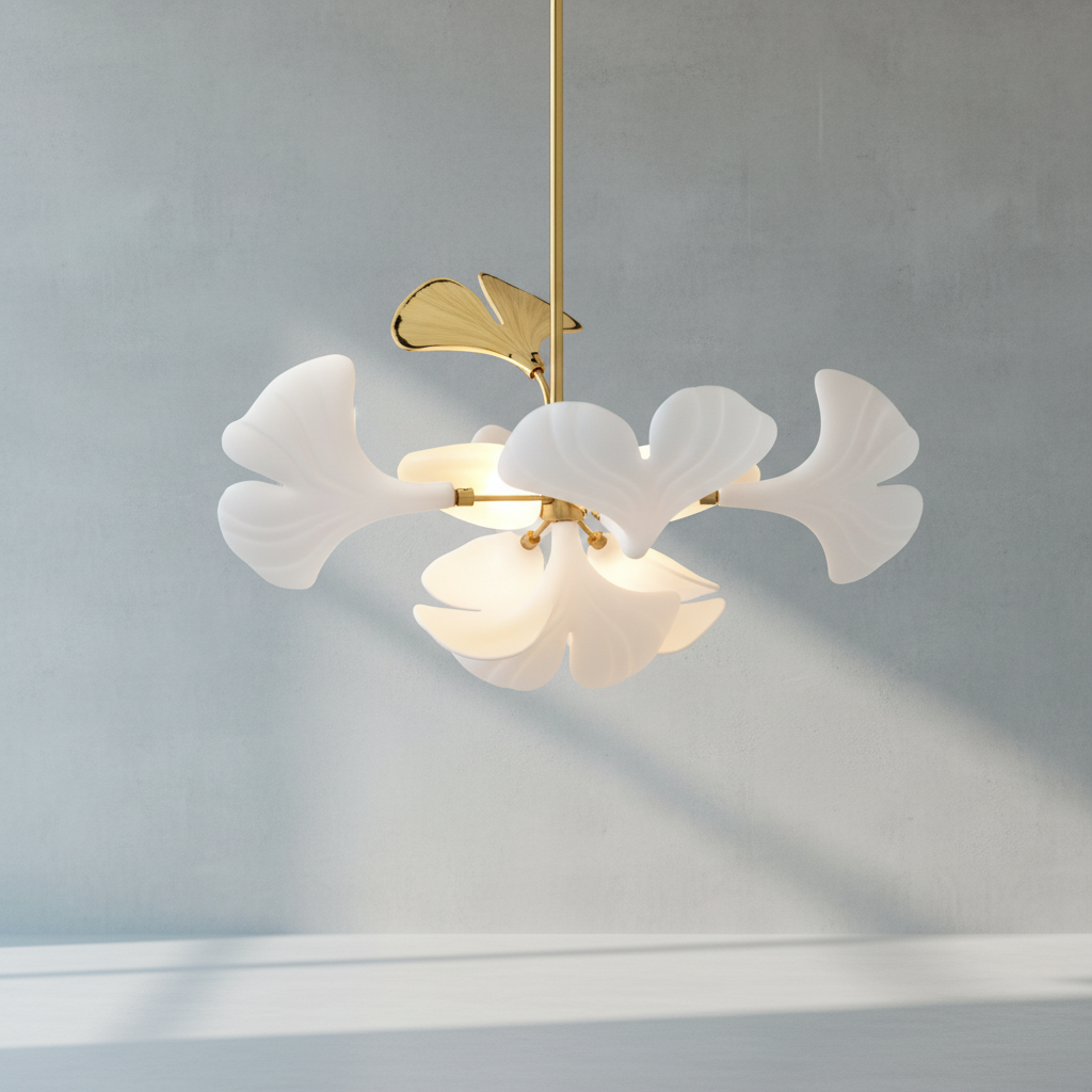 Luster Gaze Ginkgo Bloom Linear Chandelier - Background Shot