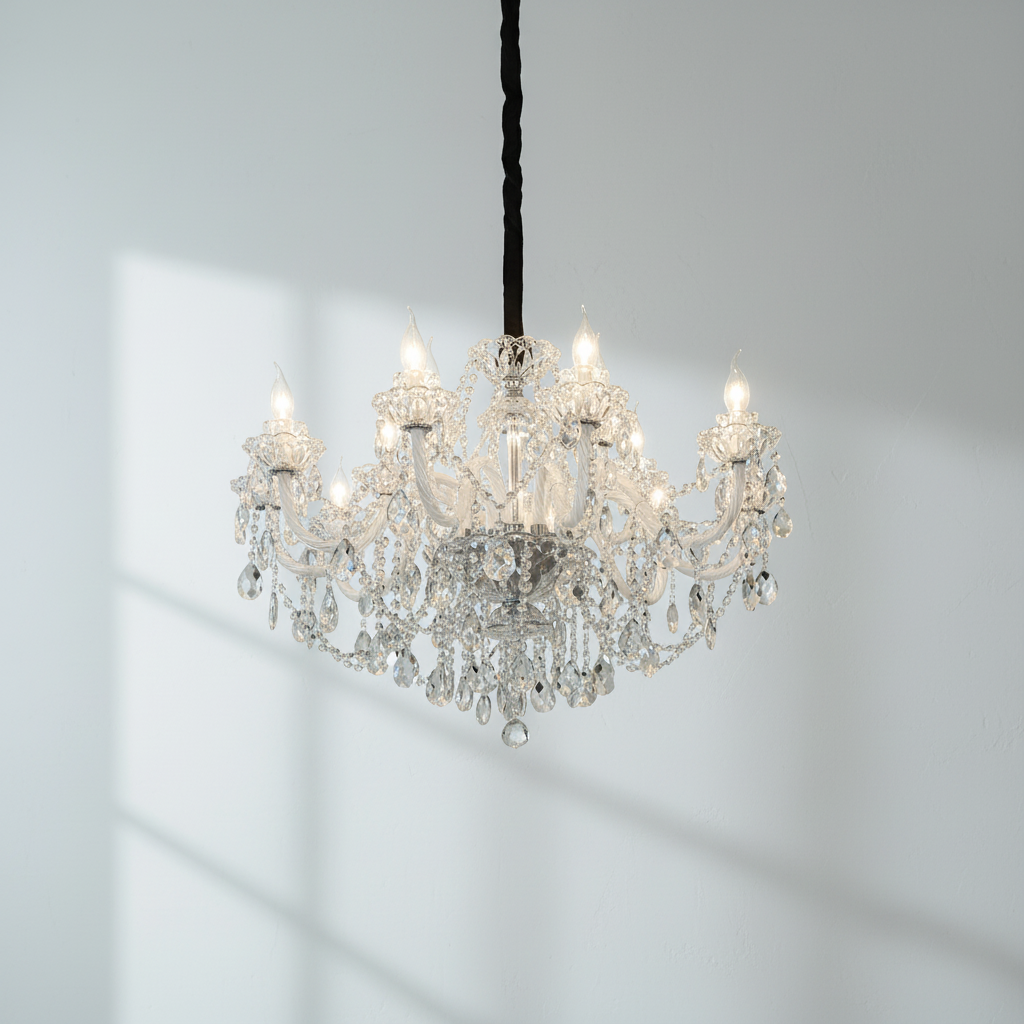 Luster Gaze Heirloom Crystal Candle Chandelier - Background Shot