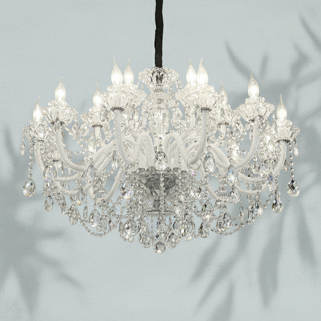 Luster Gaze Heirloom Crystal Candle Chandelier - Background Shot
