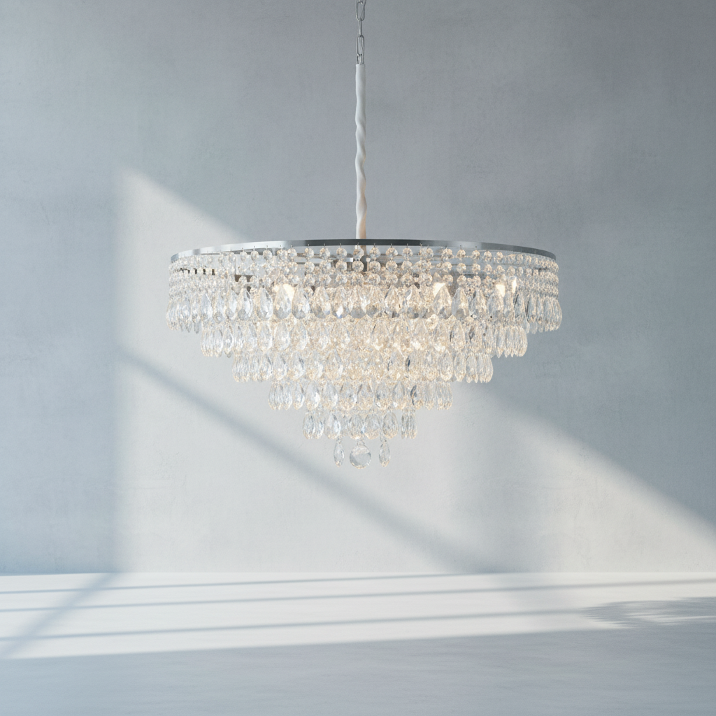 Luster Gaze Heirloom Crystal Candle Chandelier - Background Shot