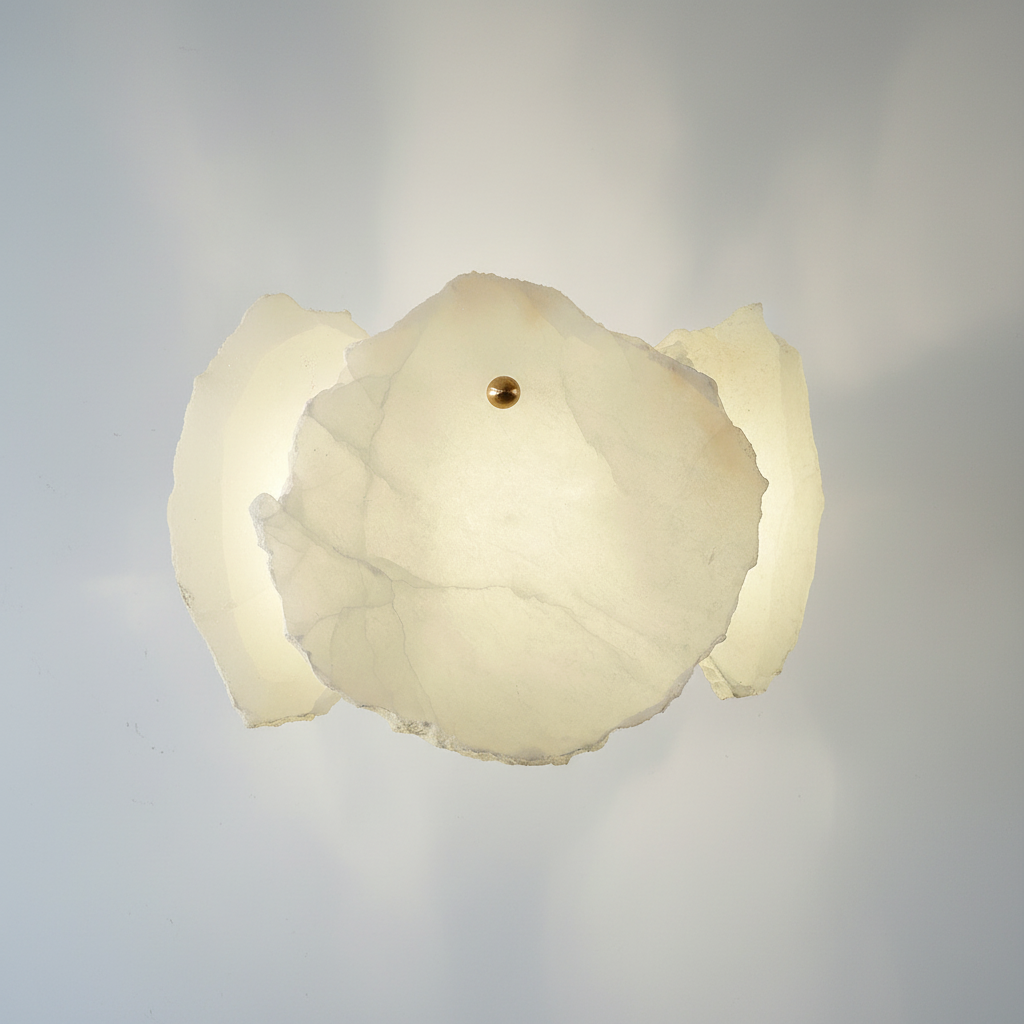Luster Gaze Aura Tiered Circular Alabaster Chandelier - Background Shot