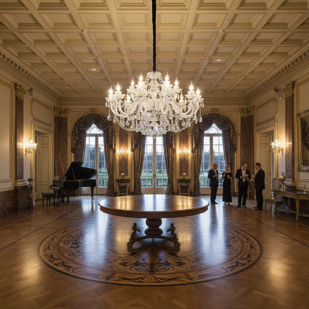 Luster Gaze Heirloom Crystal Candle Chandelier - American ballroom or formal entertaining space