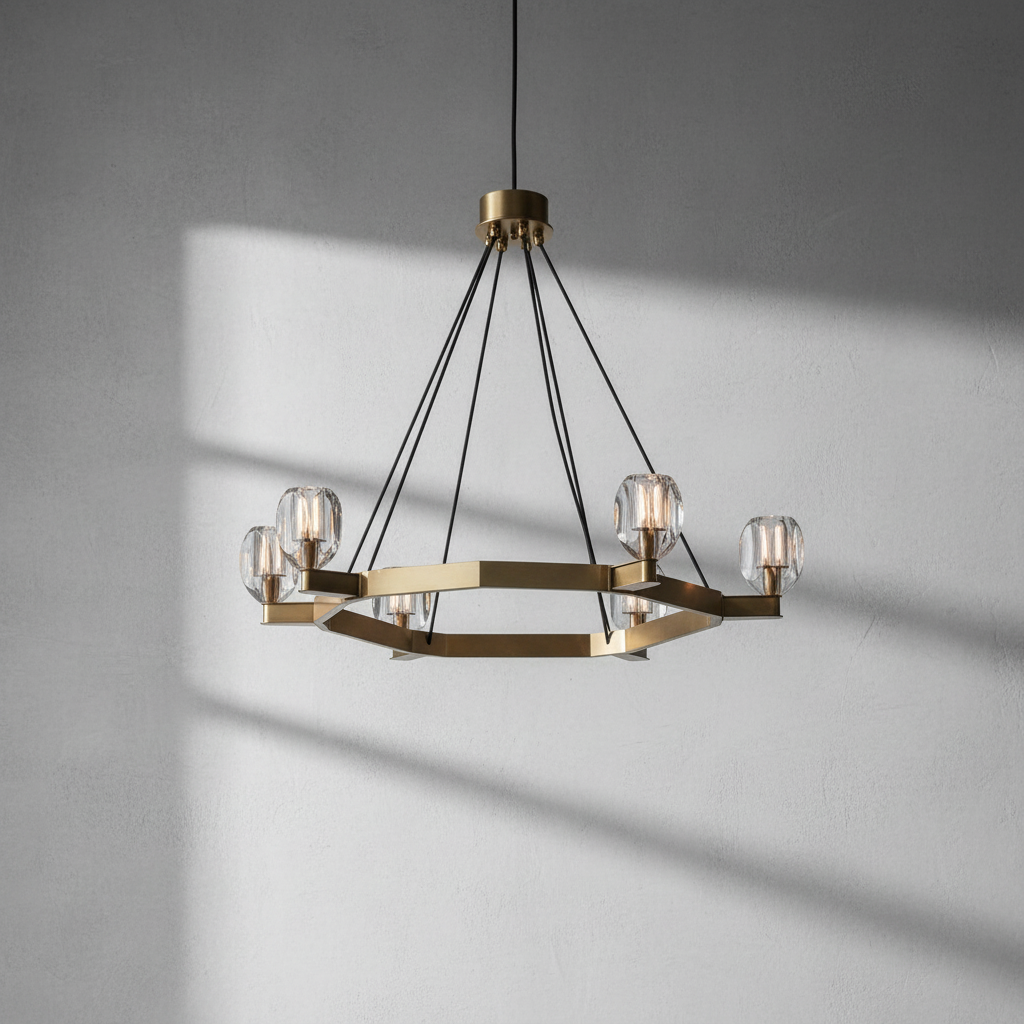 Luster Gaze Radiant Prism Round Chandelier - Background Shot