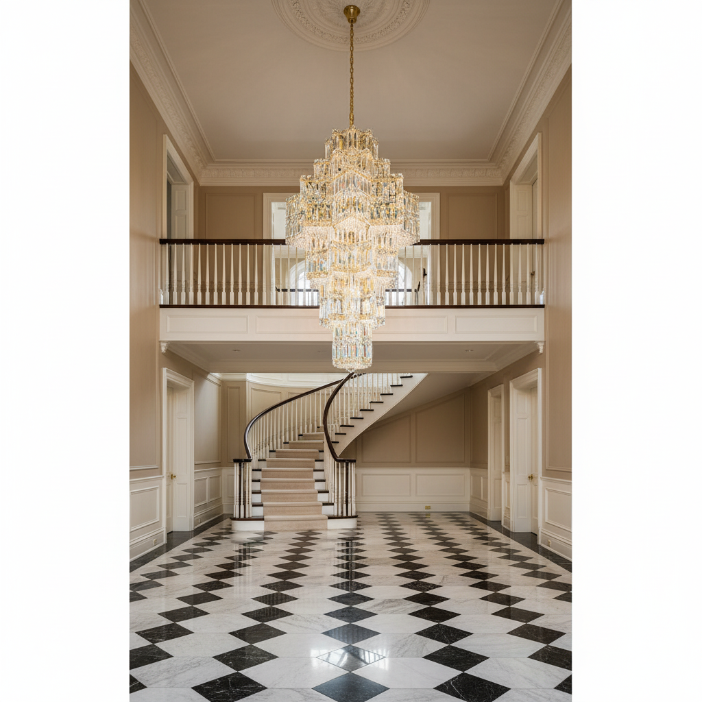 Luster Gaze Celestial Radiance Chandelier - grand American estate foyer