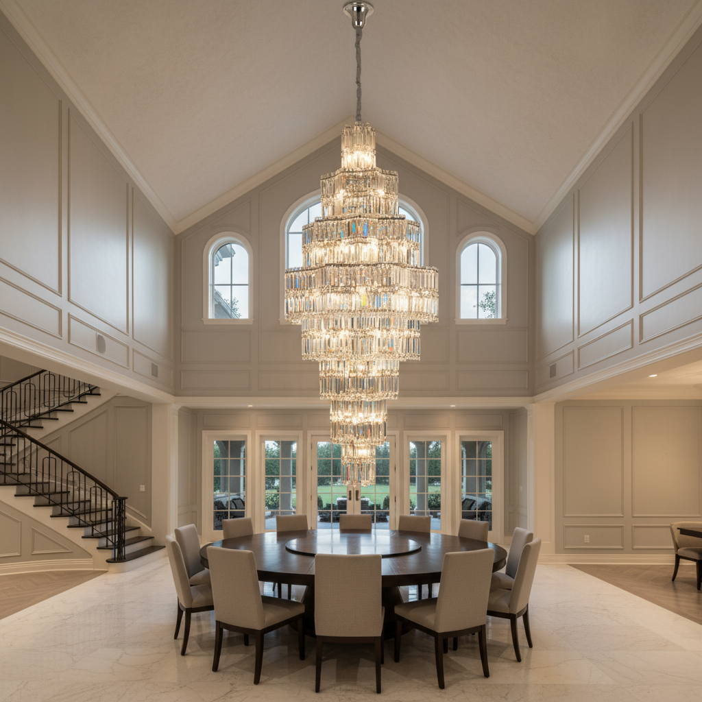 Luster Gaze Grand Plaza Multi-Tier Crystal Chandelier - Background Shot