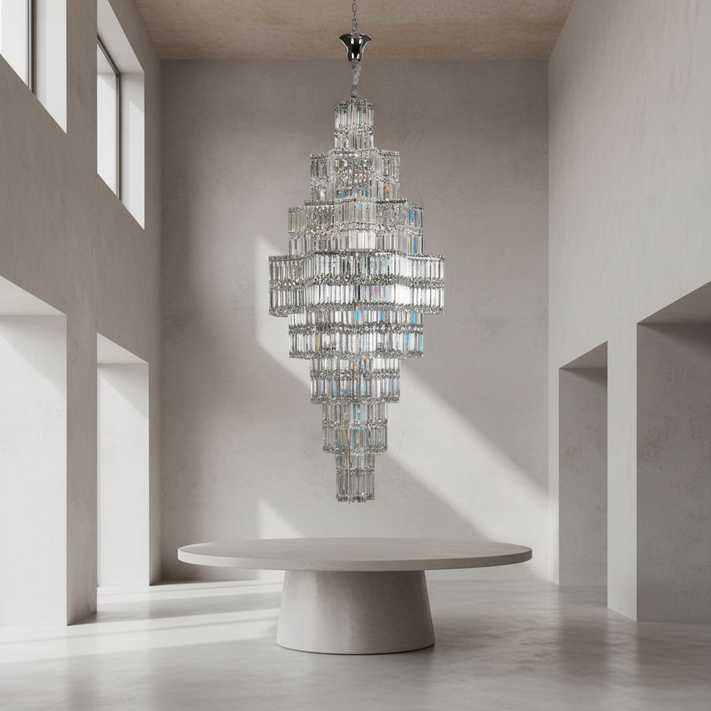 Luster Gaze Grand Plaza Multi-Tier Crystal Chandelier - Background Shot