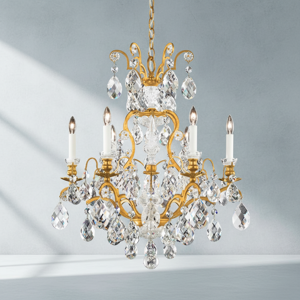 Luster Gaze Grandeur Frame Chandelier 23" - Background Shot