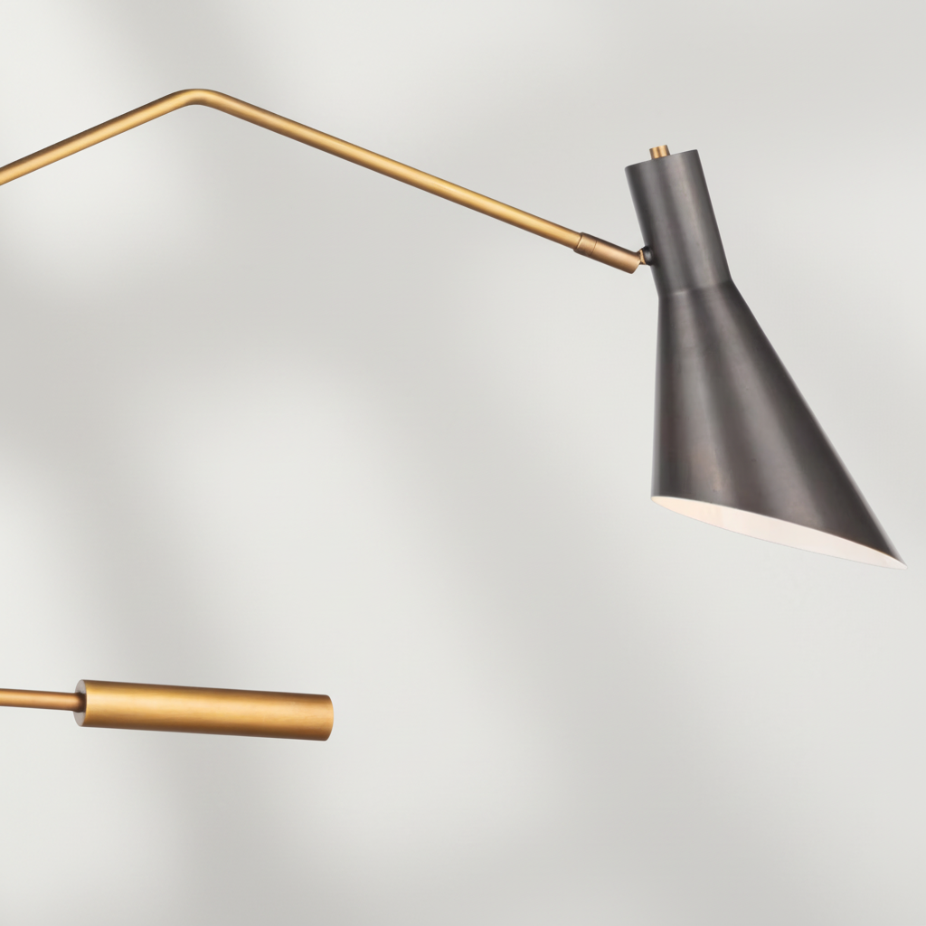 Luster Gaze Sculptural Beam Modern Chandelier - Background Shot