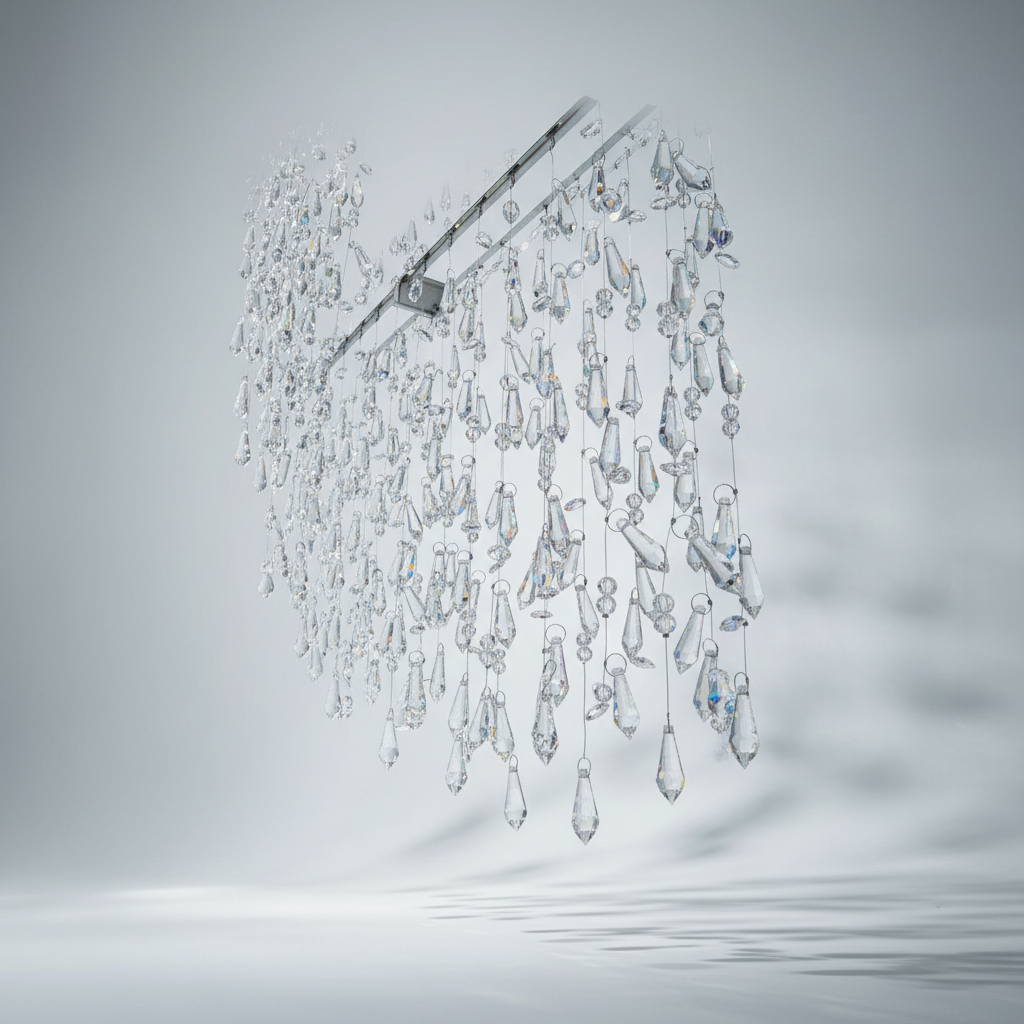 Luster Gaze Radiant Cascade Tassel Chandelier - Background Shot