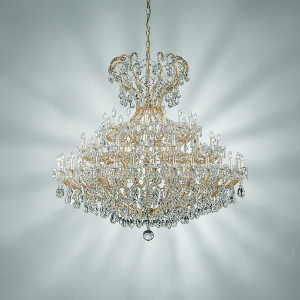 Luster Gaze Grand Empire Crystal Candle Branch Chandelier - Background Shot
