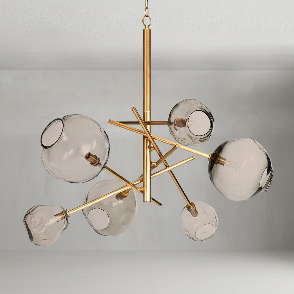 Luster Gaze Molten Glass Sculptural Chandelier - Background Shot