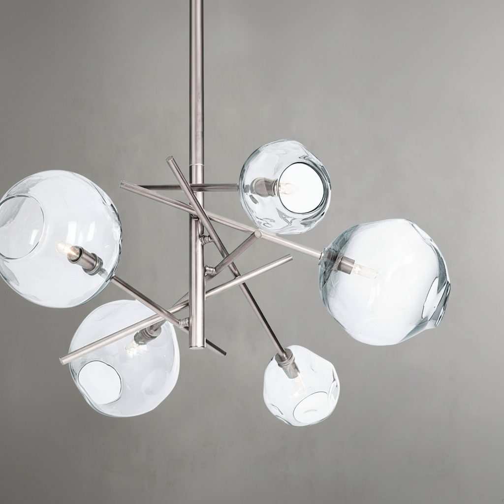 Luster Gaze Molten Glass Sculptural Chandelier - Background Shot