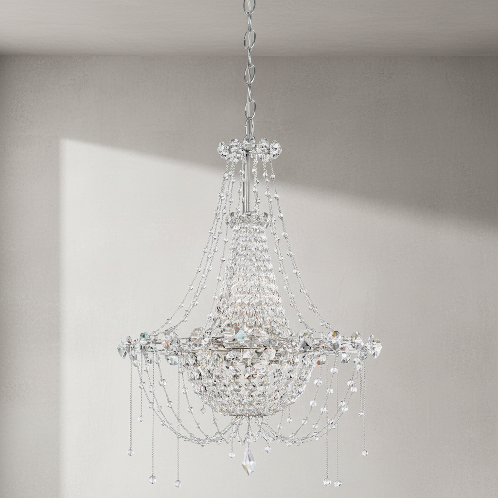 Luster Gaze Radiant Cascade Chandelier 18" - Background Shot