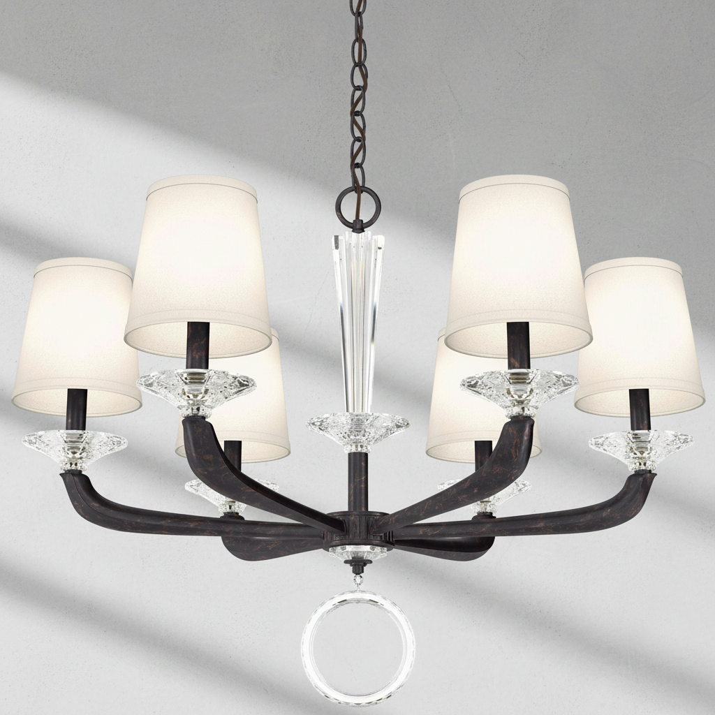 Luster Gaze Embrace Radiance 6-Light Chandelier - Background Shot