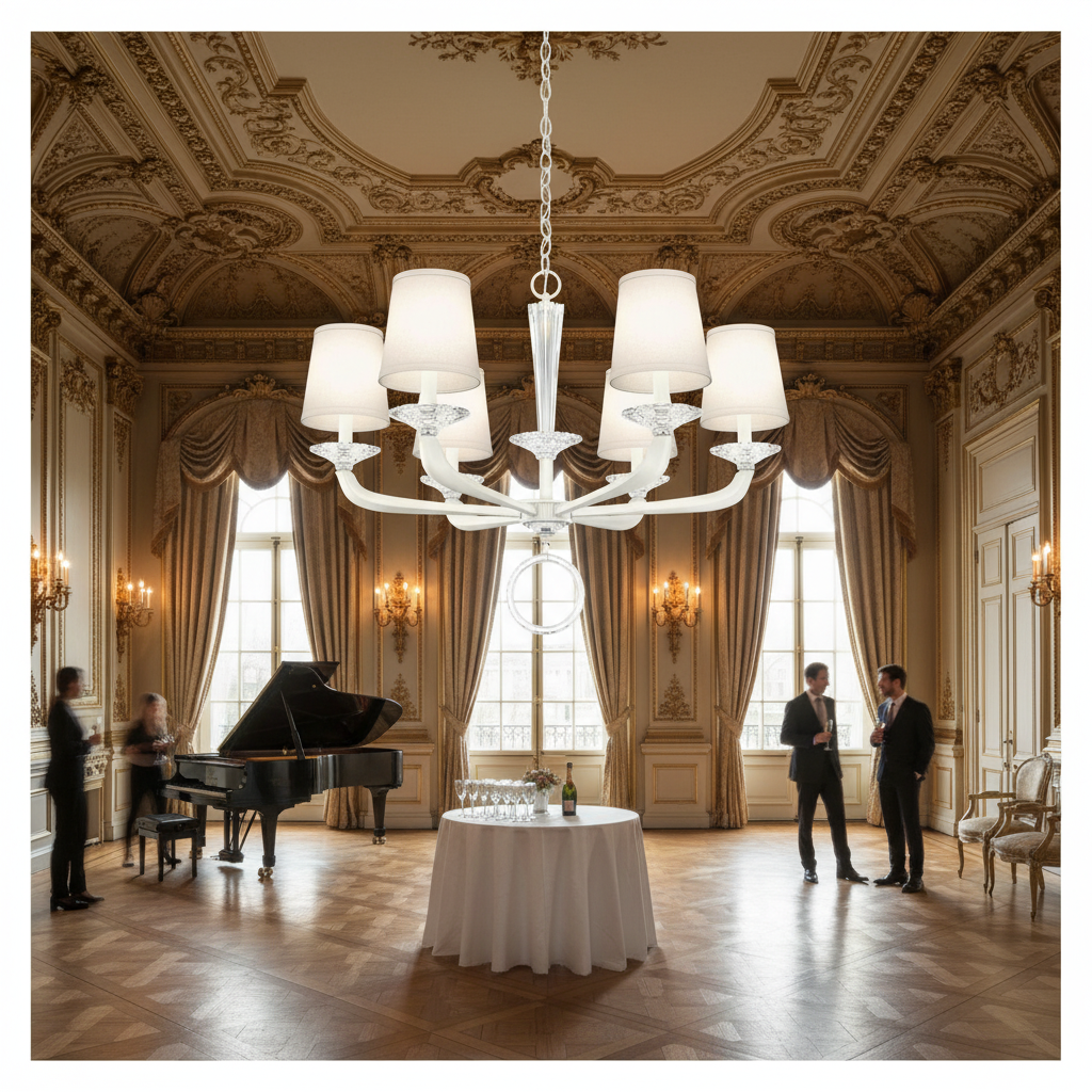 Luster Gaze Embrace Radiance 6-Light Chandelier - American ballroom or formal entertaining space